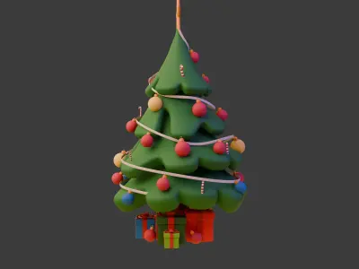 Christmas Tree Cartoon 3D model