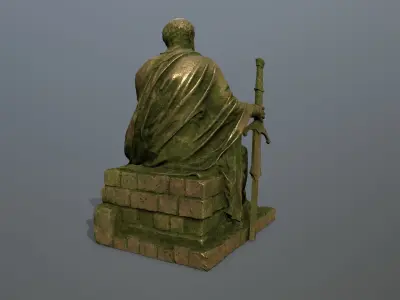 statue Low-poly 3D model 6