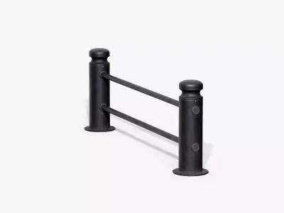 Guardrail D Low-poly 3D model