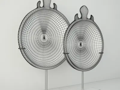 18th-19th Century Indian Stone Trays 3D model