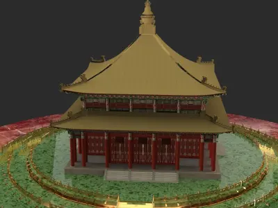 Chinese temple 3D model