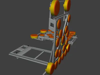Warntafel Klappbar 3D model