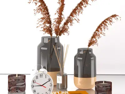 Decorative set jellyfish 3D model