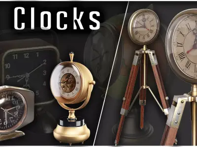 5 Clocks 3D model