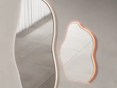 494 wall decorative mirrors with LED Ginevra 3D model