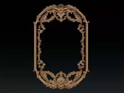 Ornamental Relief CNC Model for Wooden Doors and Wall Panels 3B 3D print model