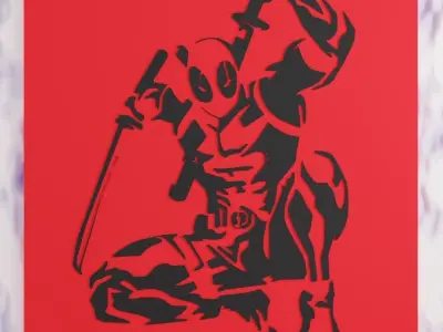 DEADPOOL WALL ART- 3D WALL ART  Free 3D model