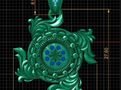 vintage pendant  3D print model