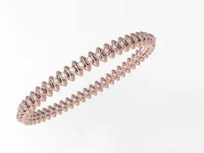 Clash  Bracelet Diamonds 166mm 16 size 3D print model