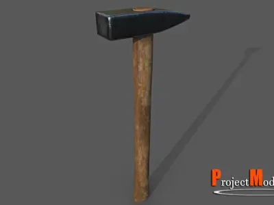 Hammer-Version001 hammer Low-poly 3D model