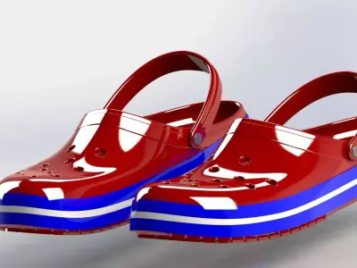 Crocs Shoe - SolidWorks 3D model