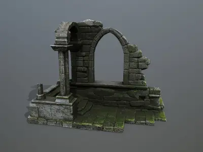 Ruin Gate Low-poly 3D model