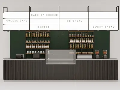 counter starbucks 3D model
