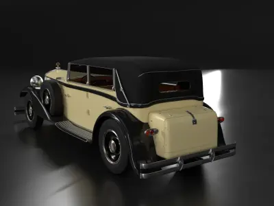 Maybach DS8 Zeppelin 1938 Low-poly 3D model