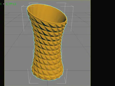 Spiral Triangular Notched Vase Geometric Shape 3D Printing Model 3D print model