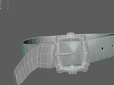 Pirate belt Low-poly 3D model