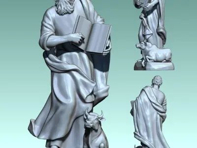 Luke Evangelist - CNC Router Carving 3D print model