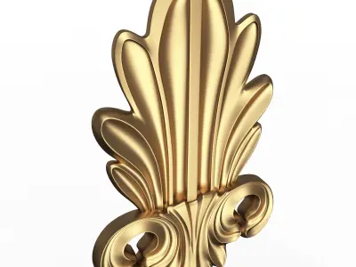 Carved Decor Furniture 02 Low-poly 3D model