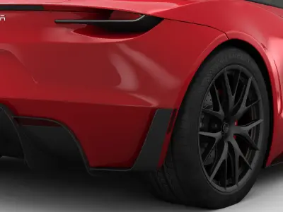 Tesla Roadster 2020 Detailed Interior 3D model