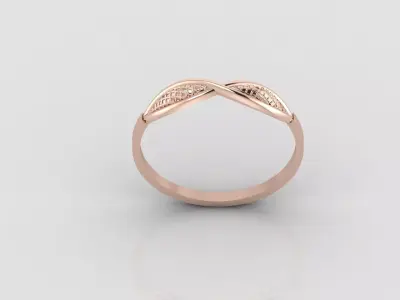 Women Ring Fancy Ring Plain light weight STL 3DM Printable 3D print model 5