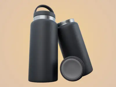 RND Water Bottle Low-poly 3D model