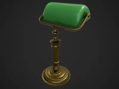 Bank Lamp Low-poly 3D model