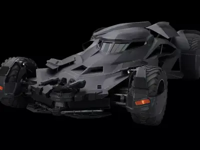 Batmobile  Batman vs Superman Low-poly 3D model