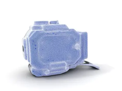 Futuristic Device Model Pack with Digital Display Low-poly 3D model