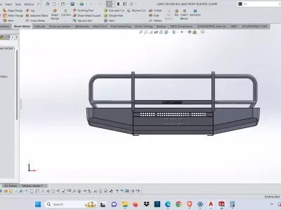 Landcruiser 78 79 front bullbar bumper 3D model
