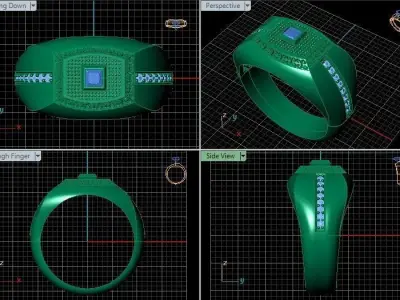 men ring luxury 3D print model