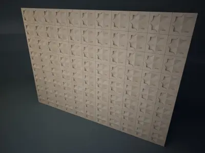 02 ARABIC PATTERN WALL Low-poly 3D model