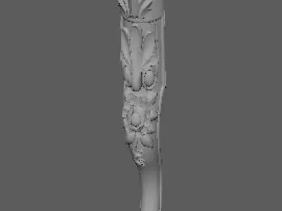 nightstand ornate bedside table 3D model