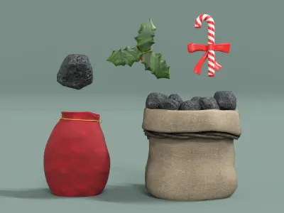 YOU Been Naughty Items For Christmas Low-poly 3D model
