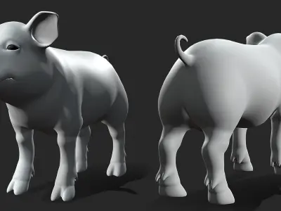 Piglet  Low-poly 3D model