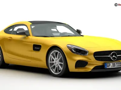 Mercedes AMG GT 2015 EU and US version 3D model