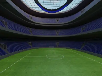 Football Stadium Low-poly 3D model 6