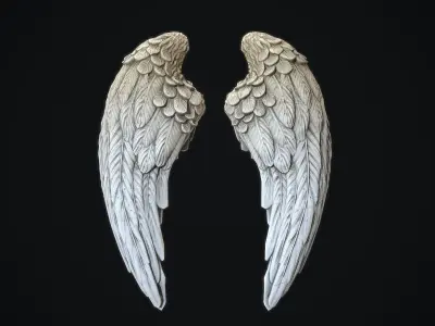 Angel Wings Low-poly 3D model
