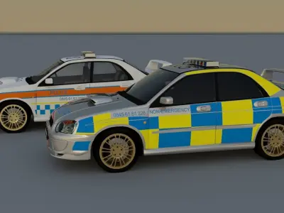 Subaru Impreza UK police 3D model