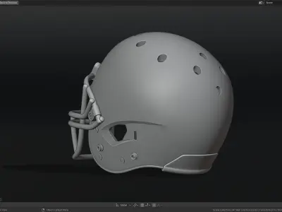 Contemporary Football Helmet 3D print model