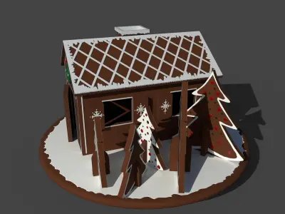Christmas Gingerbread house 3D model