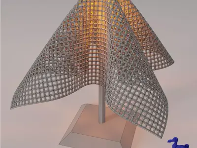 Sci-Fi Desk Lamp - Futuristic Lighting Model 3D model