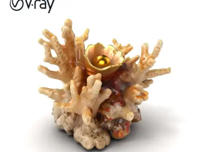 Floral Iron Handle Botanical Design model pack Low-poly 3D model