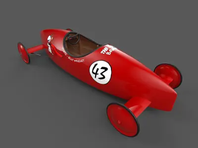 The Red Baron Soapbox Derby Car 3D model
