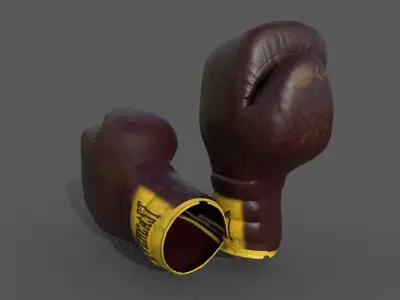 boxing gloves clasic  3D model