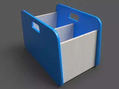BacUp2Boxes Blue Low-poly 3D model