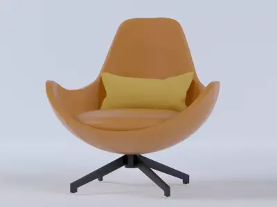 Orange chair  3D model