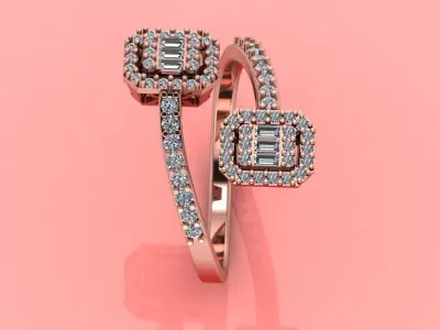 Diamond Ring 3D print model 27