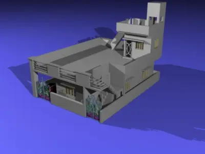 Villa house 3D model 27
