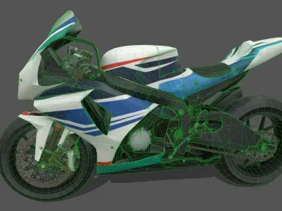 Sportbike3 Low-poly 3D model
