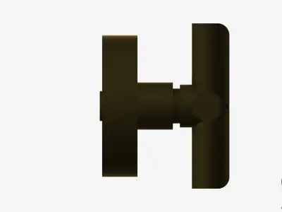 Wall Tap - Luxury - Sleek Plus Low-poly 3D model